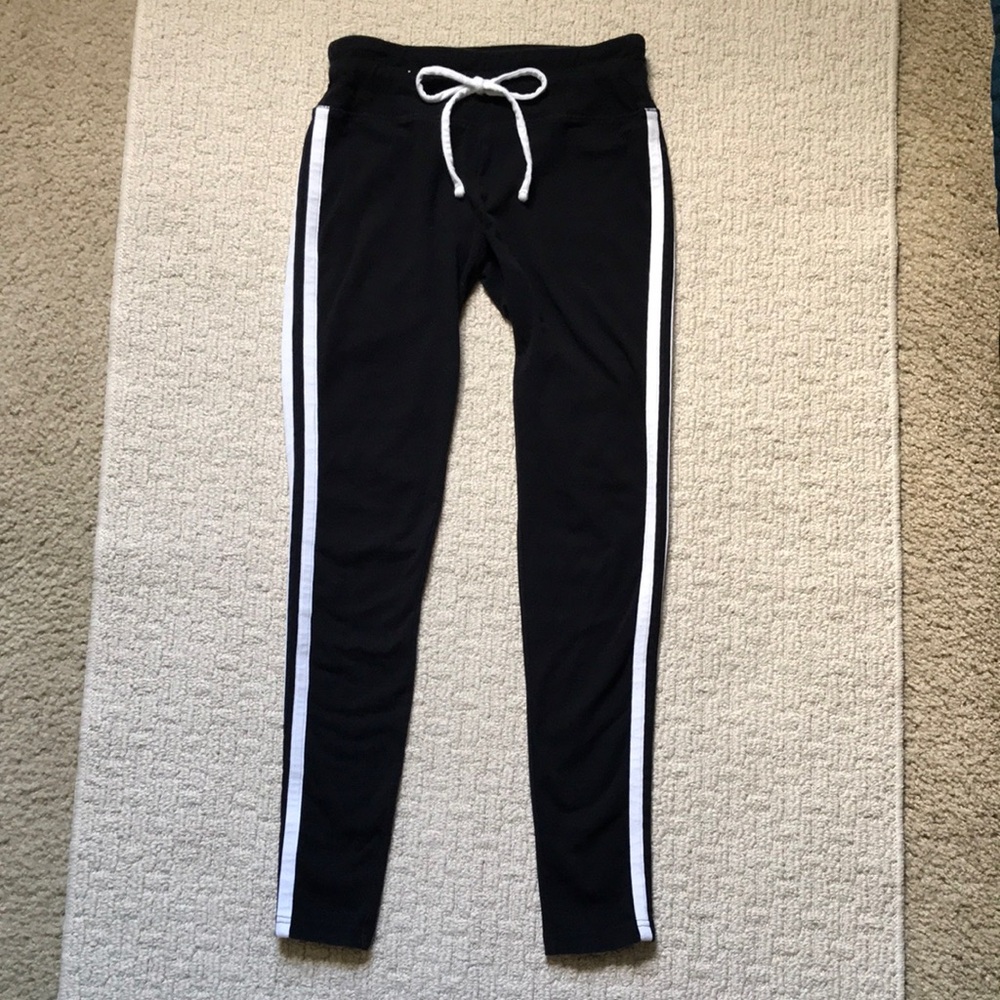Black Striped Leggings